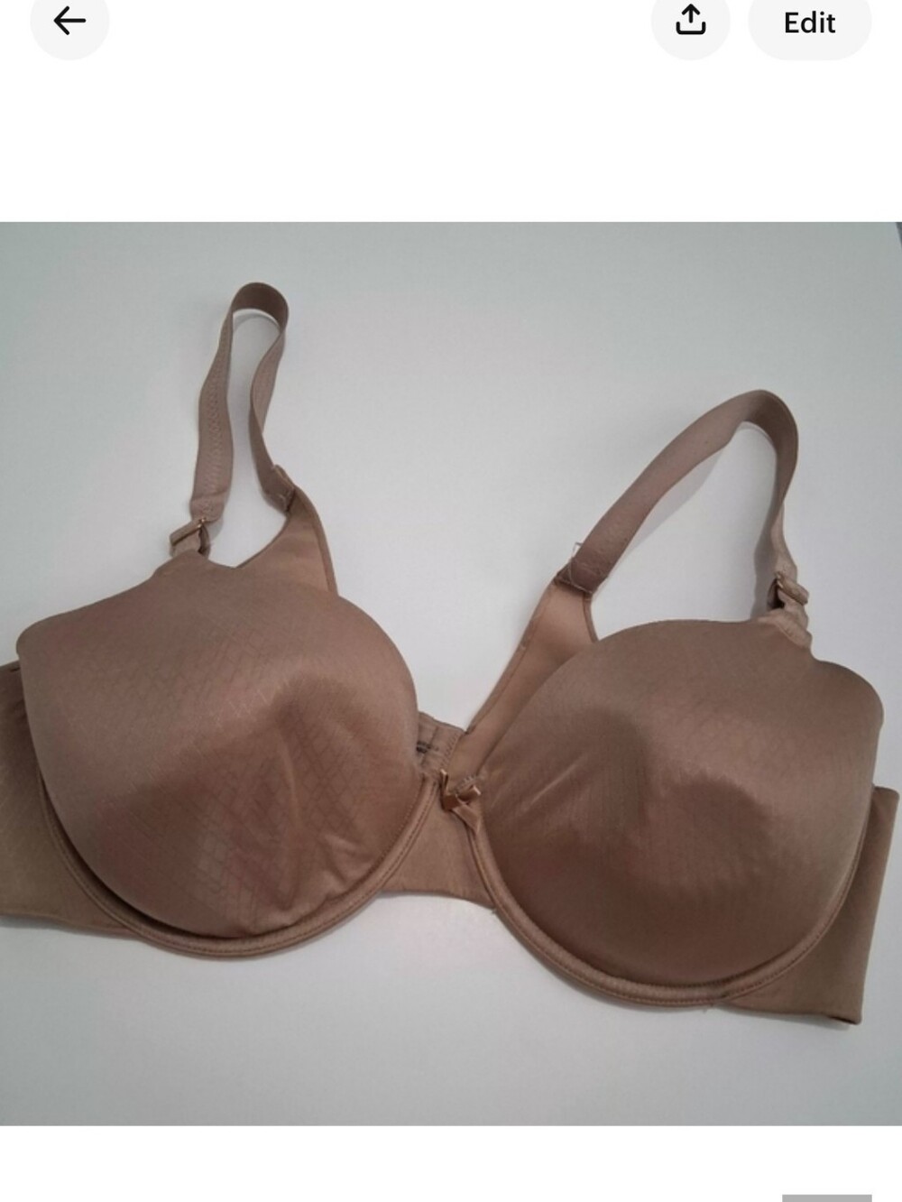 VANITY FAIR 40D Tan Padded Wired Bra